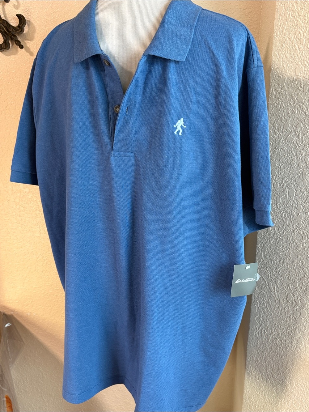 Eddie Bauer Mr SS Field Pro Polo Emb Deepsky Sz 2XL